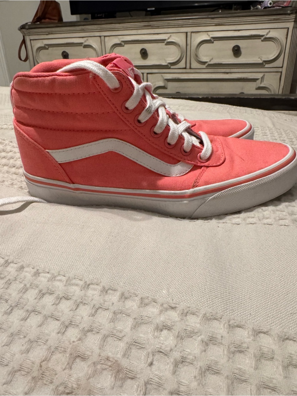 Vans Women's Pink High-Top Skate Sneaker - Picture 8 of 8